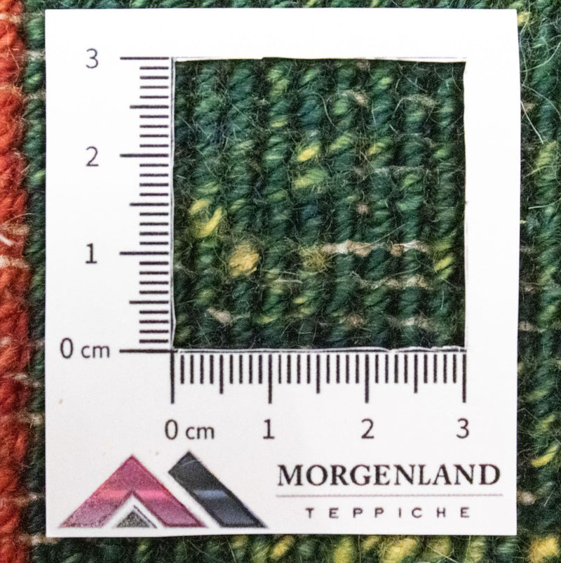 Gabbeh Teppich - Perser 60 x 40 cm - grün