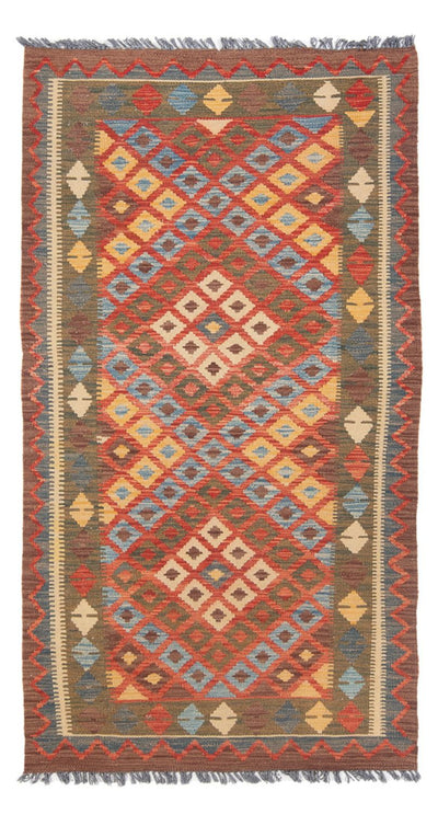 Kelim Maimene Teppich 101x207cm - Wollteppich