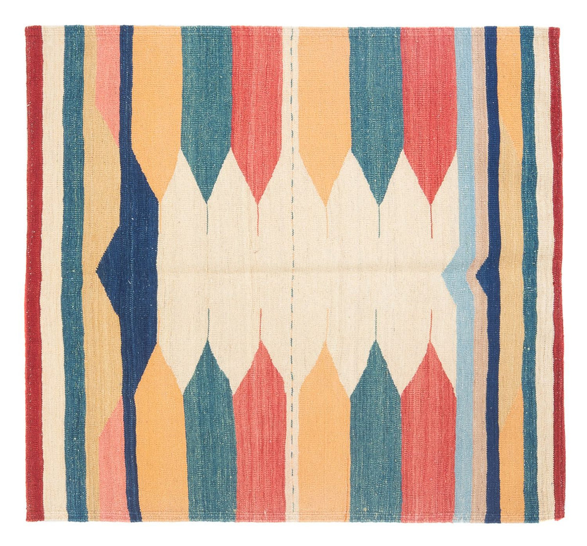 Kelim Teppich - Oriental quadratisch - 129 x 125 cm - minzgrün