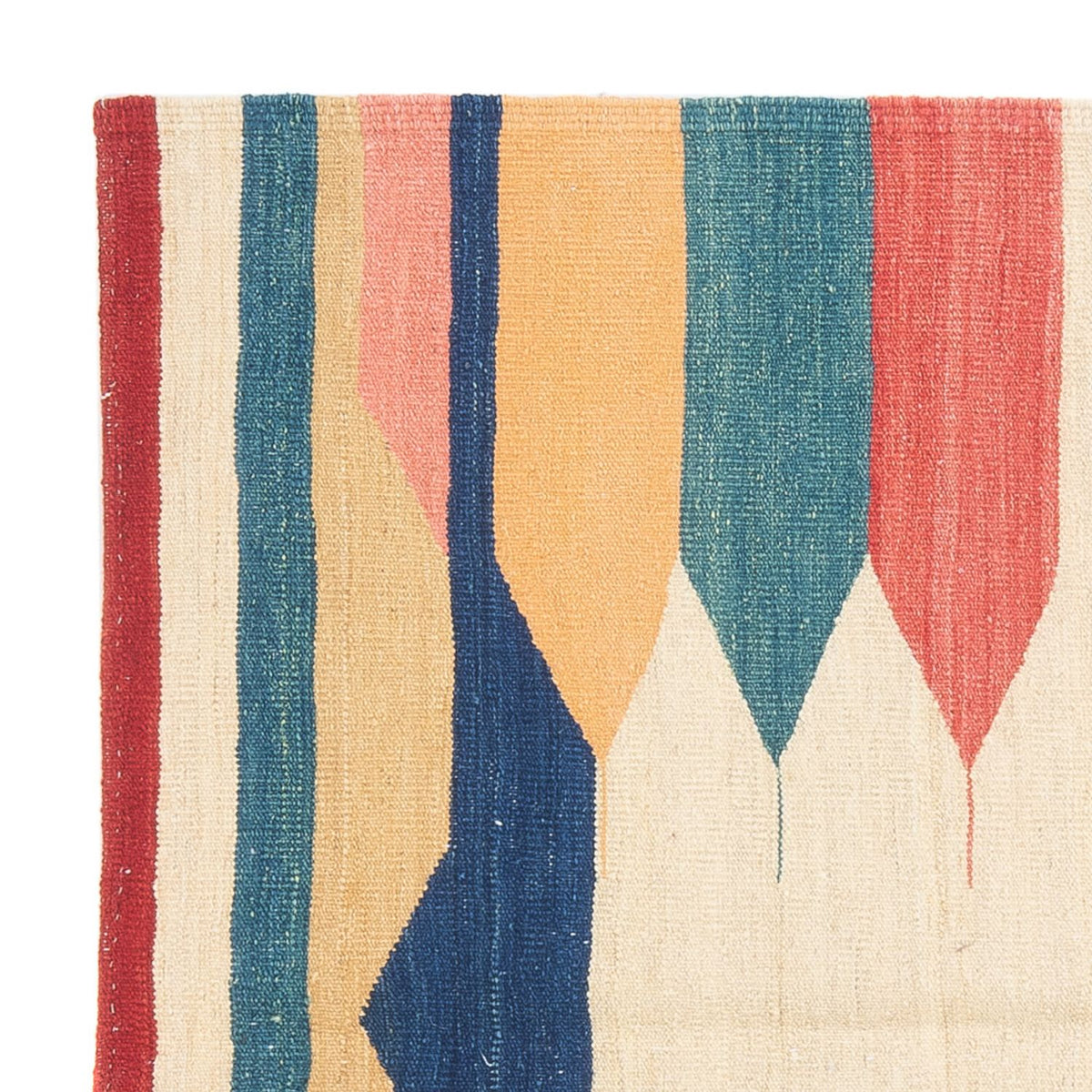 Kelim Teppich - Oriental quadratisch - 129 x 125 cm - minzgrün