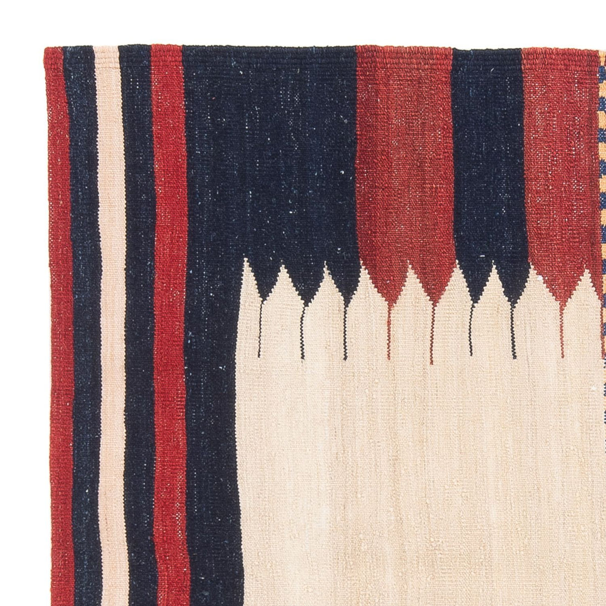 Kelim Teppich - Oriental quadratisch - 129 x 119 cm - minzgrün