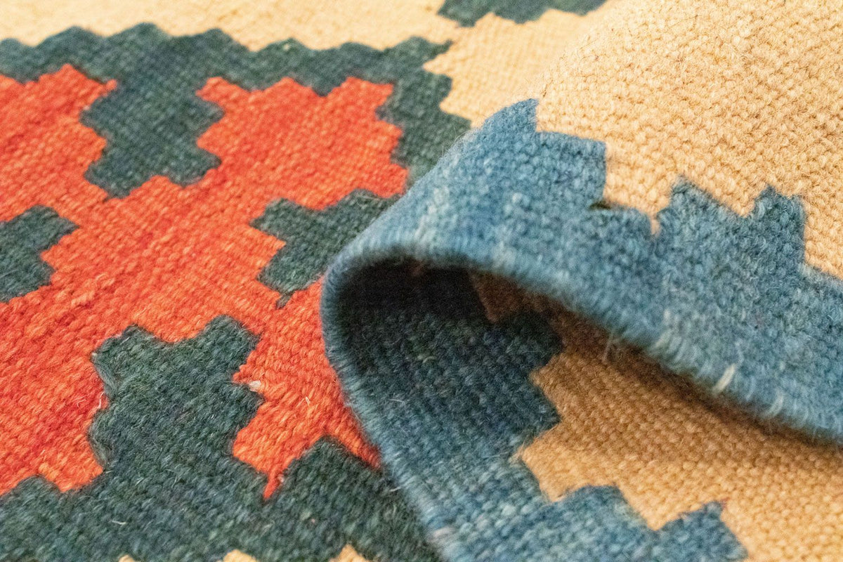 Kelim Teppich - Splash 200 x 60 cm - gelb