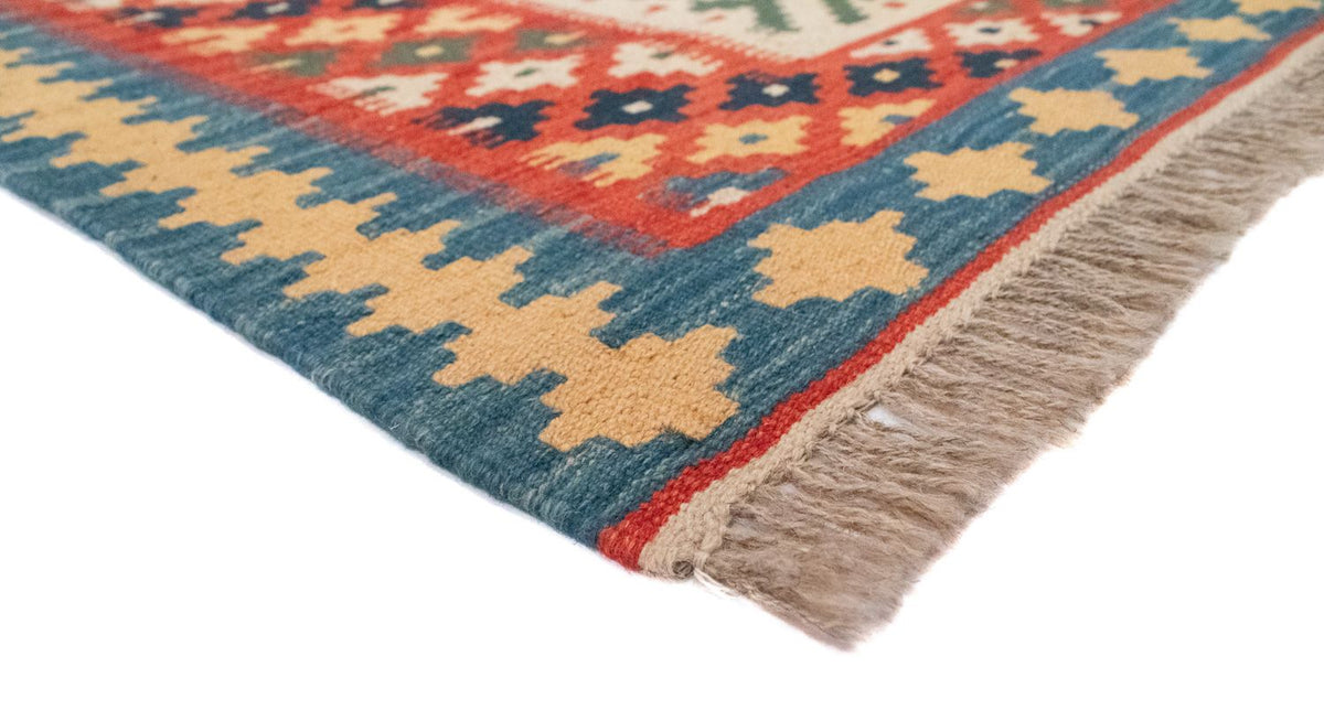 Kelim Teppich - Splash 202 x 153 cm - beige