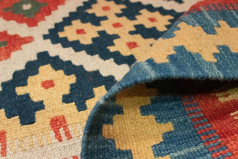 Kelim Teppich - Splash 202 x 153 cm - beige