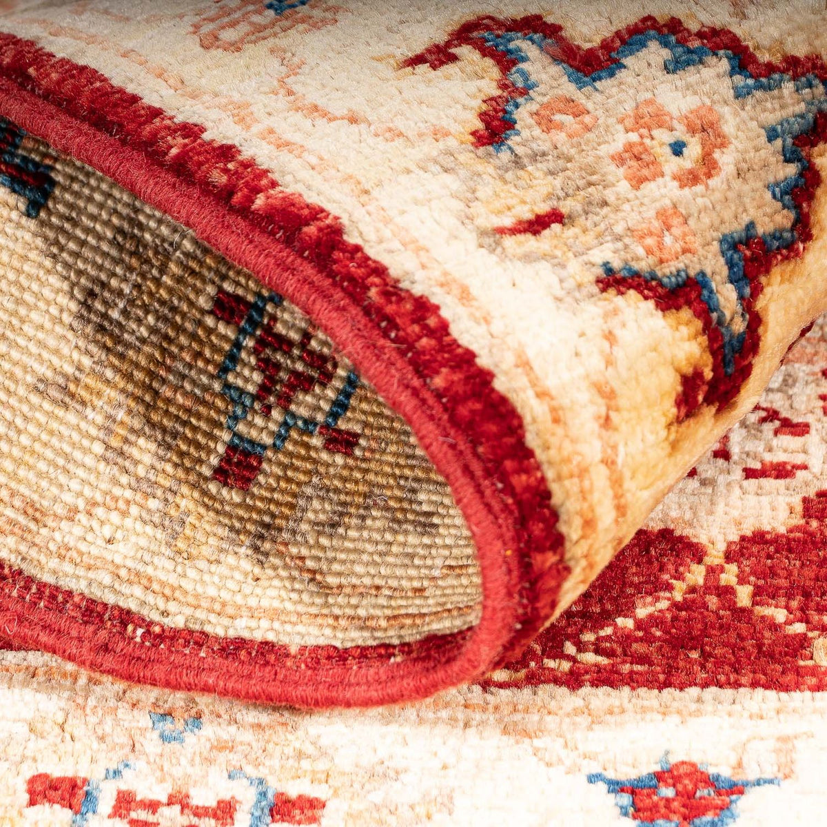 Ziegler Teppich 91 x 62 cm - dunkelrot