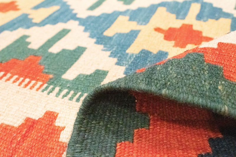 Kelim Teppich - Splash 180 x 123 cm - blau