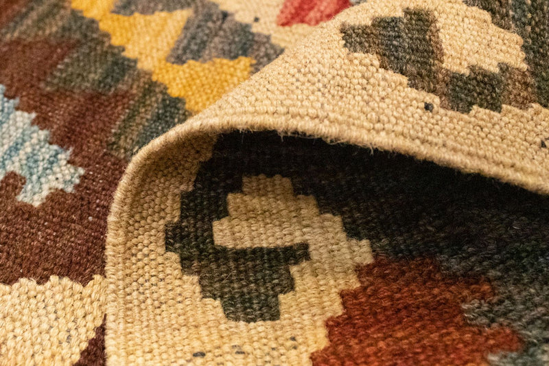 Kelim Teppich - Splash 204 x 103 cm - mehrfarbig