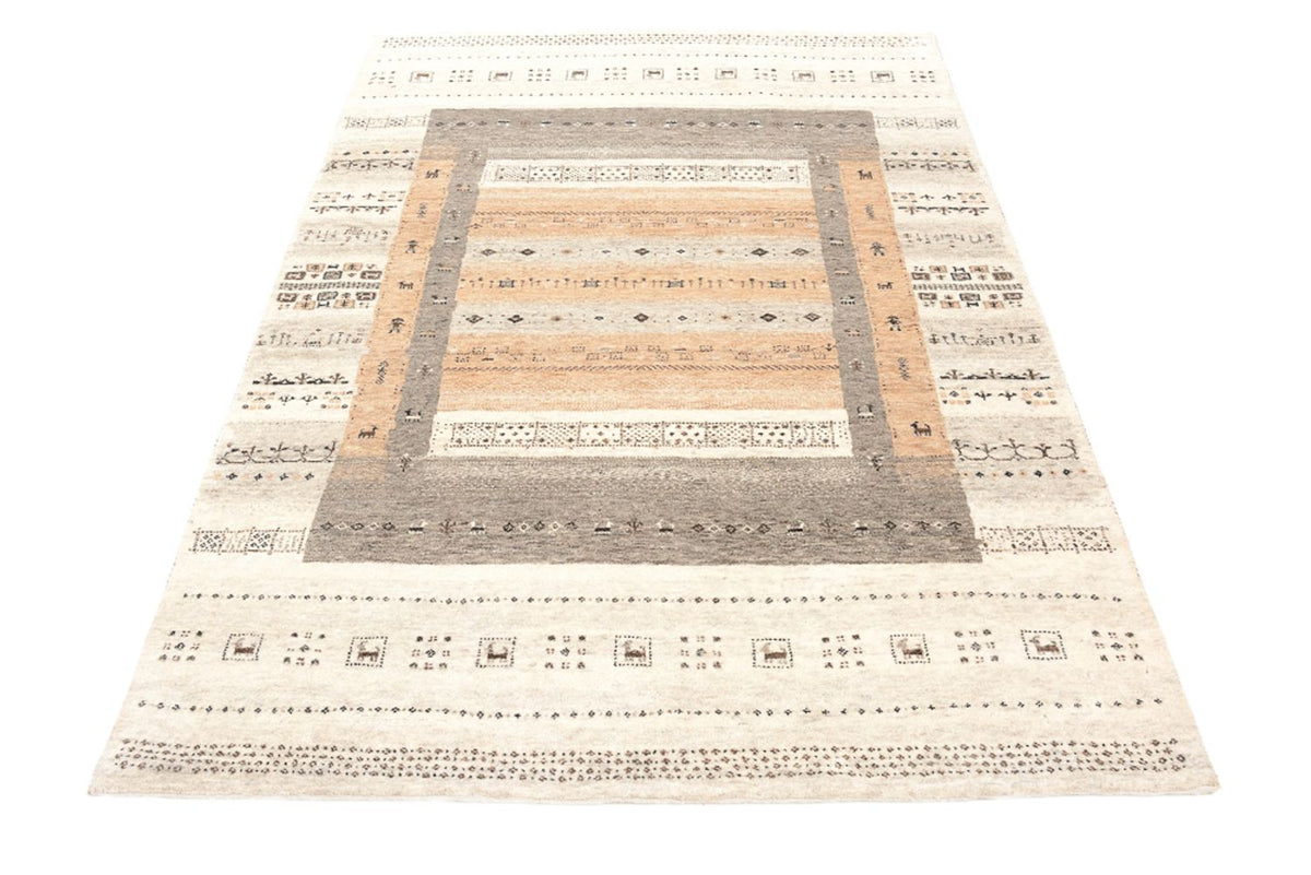 Gabbeh Teppich - Loribaft Indus - 201 x 140 cm - dunkelbeige