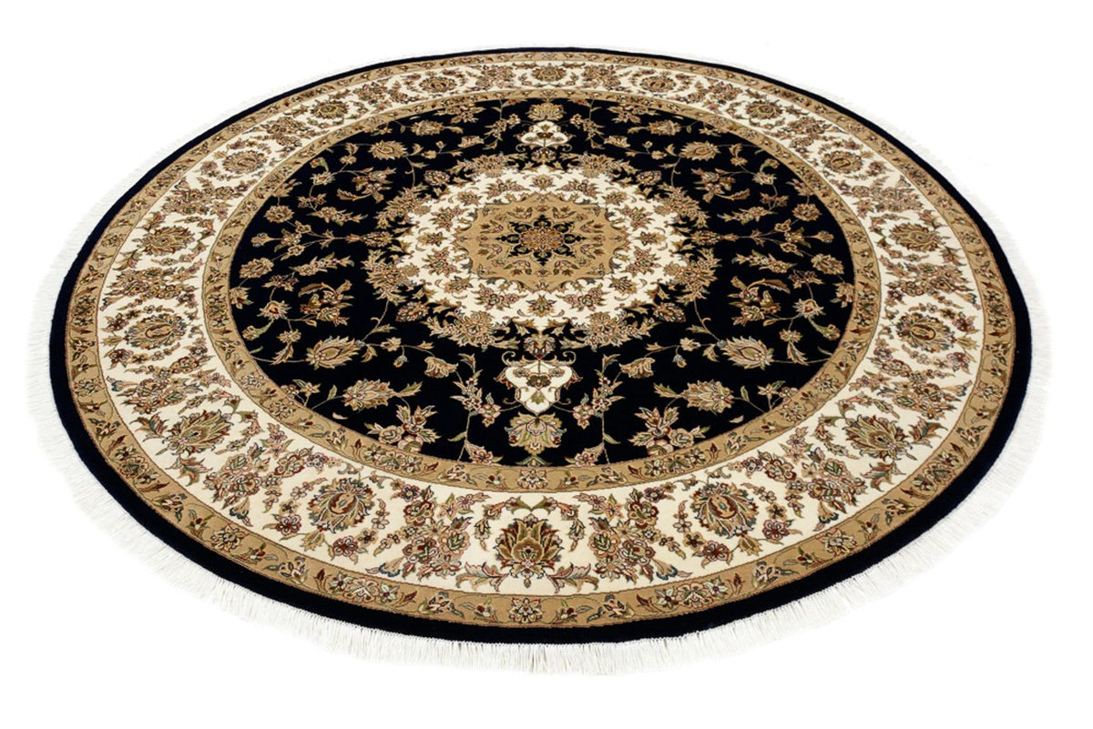Orientteppich - Täbriz rund  - 218 x 216 cm - dunkelblau