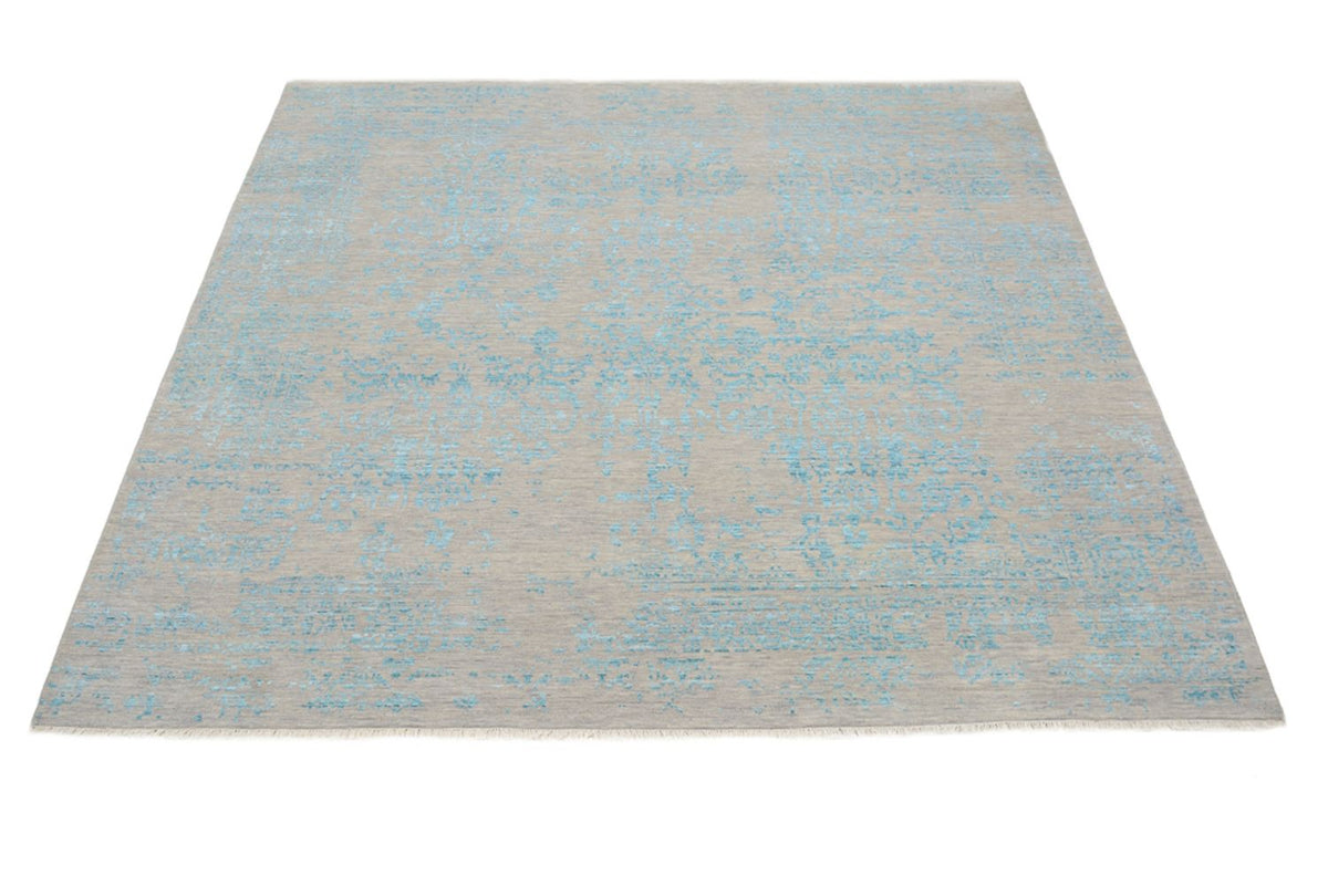 Designer Teppich quadratisch  - 249 x 249 cm - hellblau