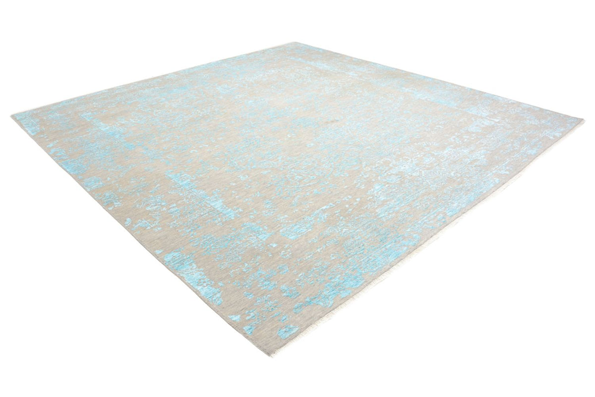Designer Teppich quadratisch  - 308 x 303 cm - hellblau