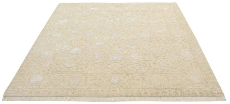 Orientteppich quadratisch  - 206 x 205 cm - hellbeige