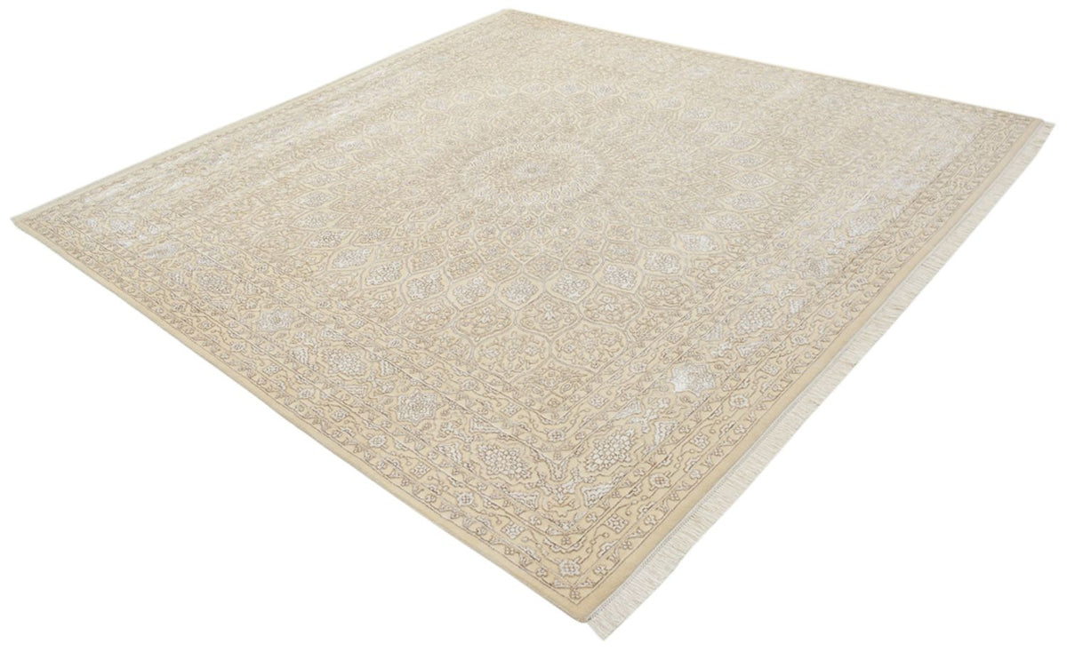 Orientteppich quadratisch  - 246 x 245 cm - dunkelbeige
