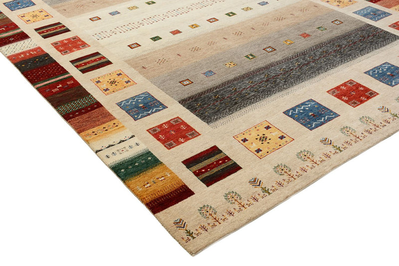 Gabbeh Teppich - Loribaft Indus - 356 x 252 cm - mehrfarbig