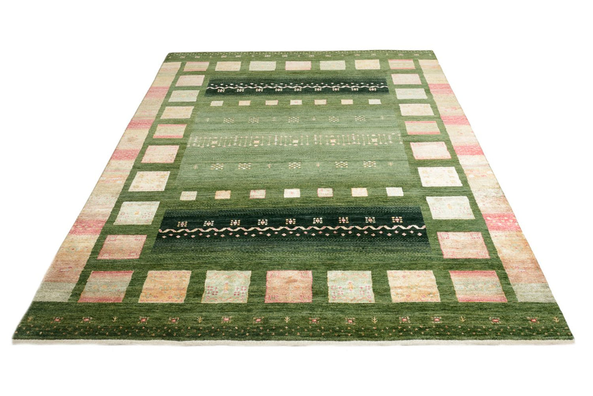 Gabbeh Teppich - Loribaft Indus - 238 x 173 cm - grün