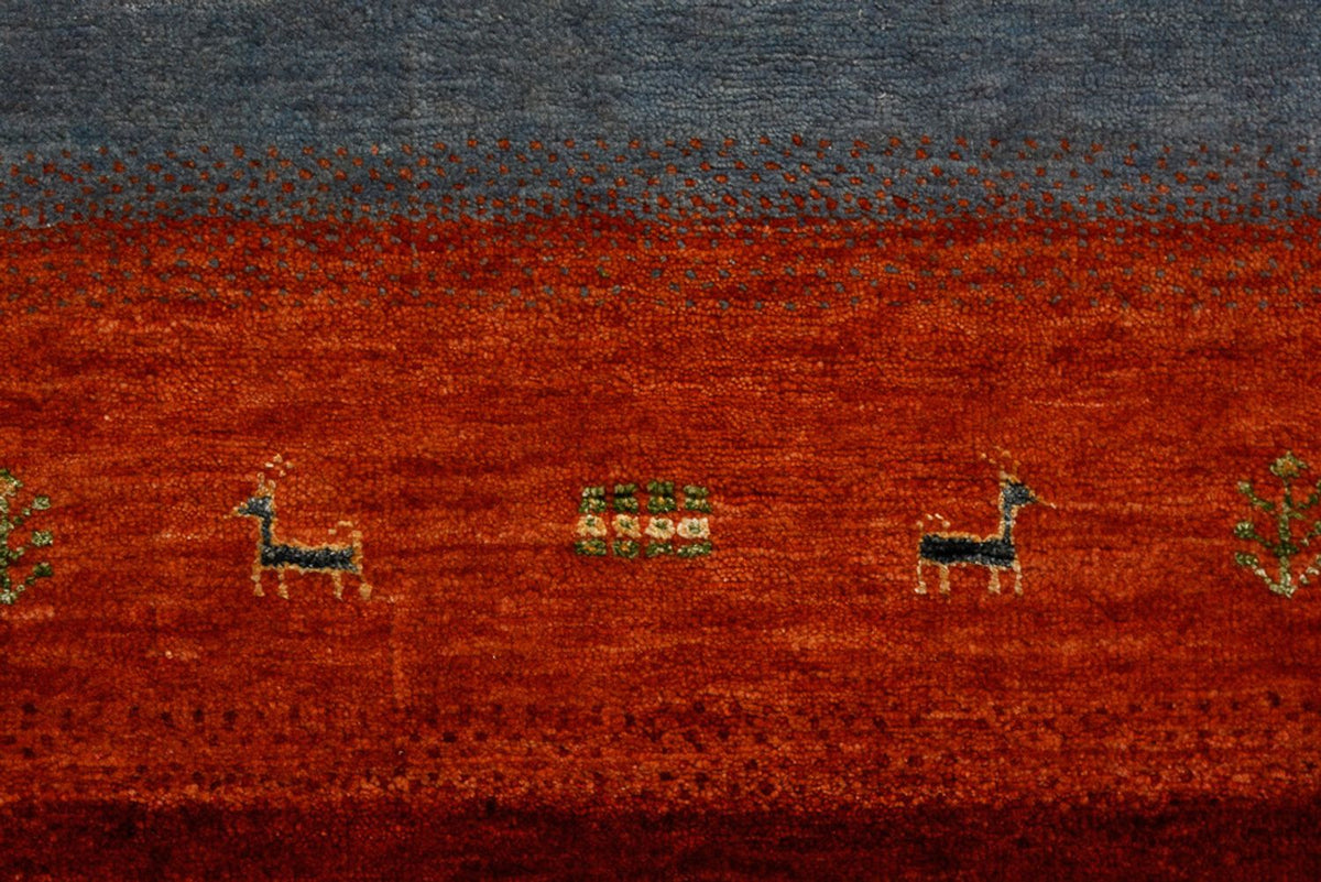 Gabbeh Teppich - Loribaft Indus - 302 x 206 cm - rot