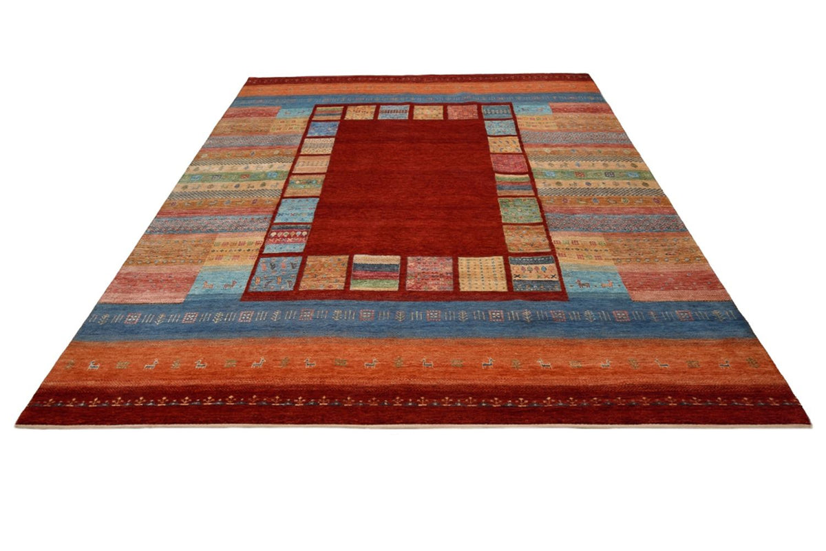 Gabbeh Teppich - Loribaft Indus - 302 x 253 cm - rot