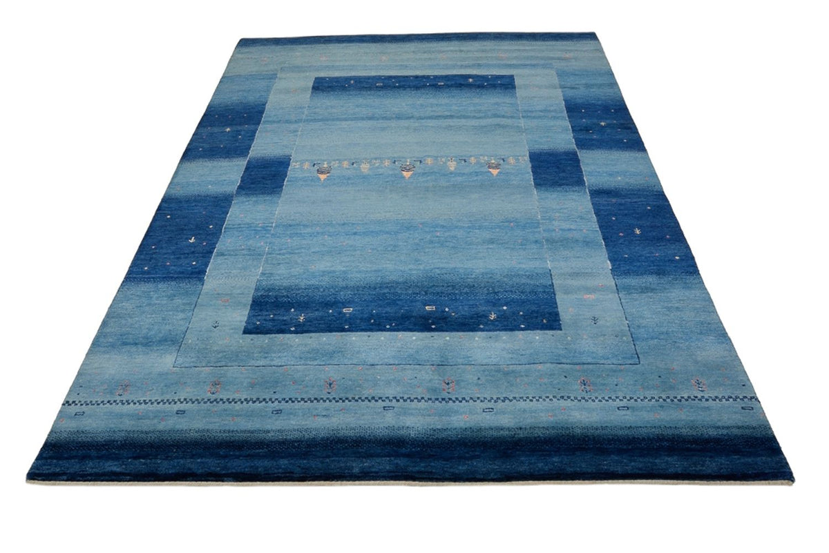 Gabbeh Teppich - Loribaft Indus - 241 x 175 cm - blau