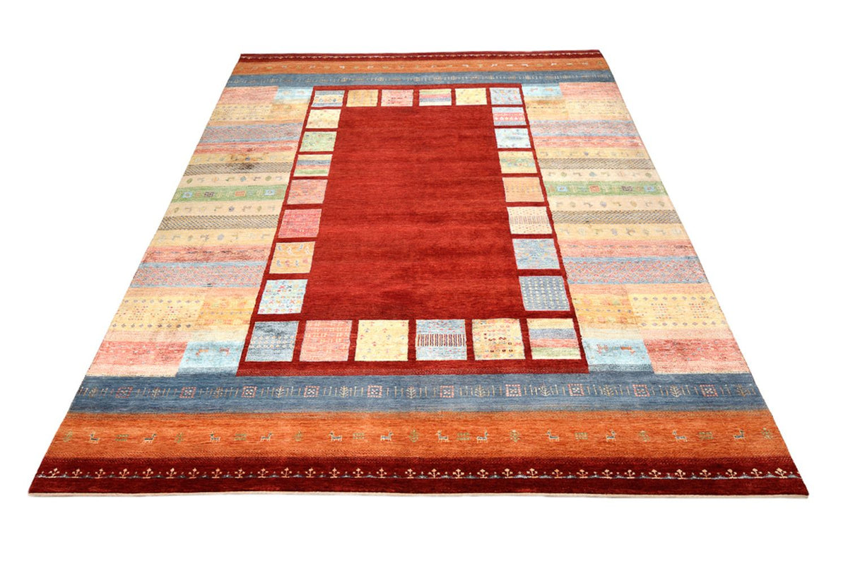 Gabbeh Teppich - Loribaft Indus - 342 x 253 cm - rot