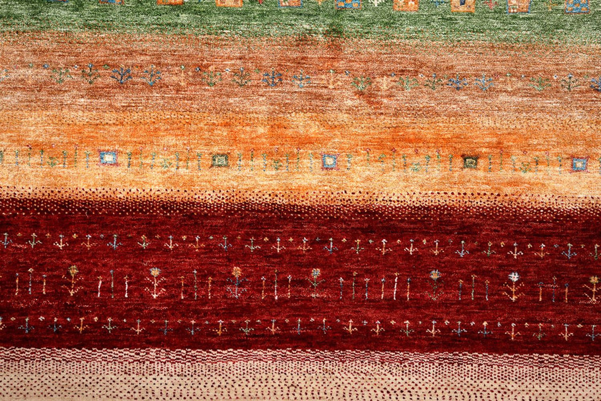 Gabbeh Teppich - Loribaft Indus - 300 x 251 cm - mehrfarbig