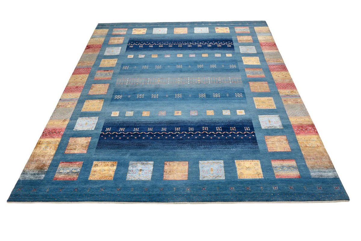 Gabbeh Teppich - Loribaft Indus - 338 x 249 cm - blau