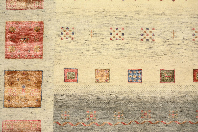 Gabbeh Teppich - Loribaft Indus quadratisch  - 254 x 251 cm - hellbeige