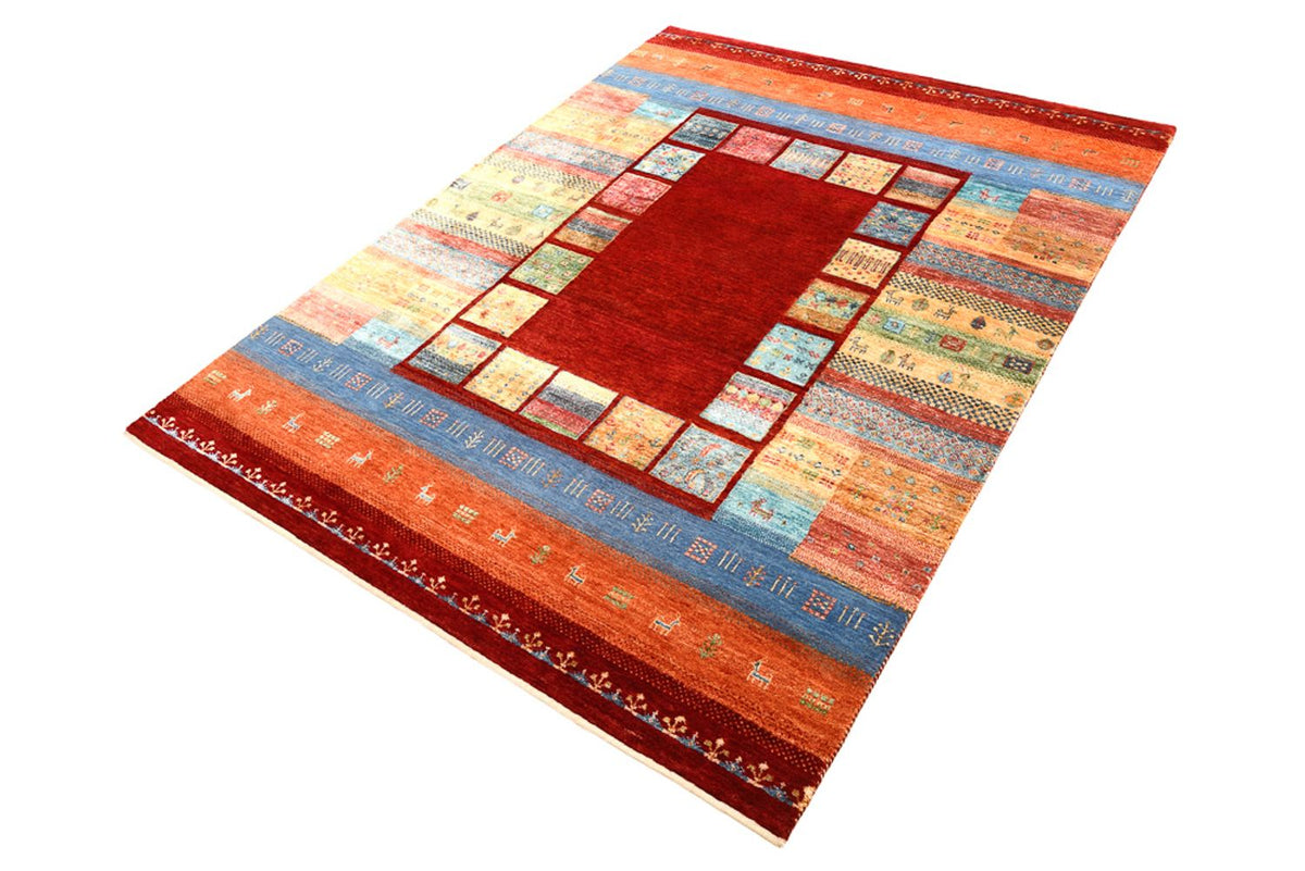 Gabbeh Teppich - Loribaft Indus - 199 x 153 cm - rot