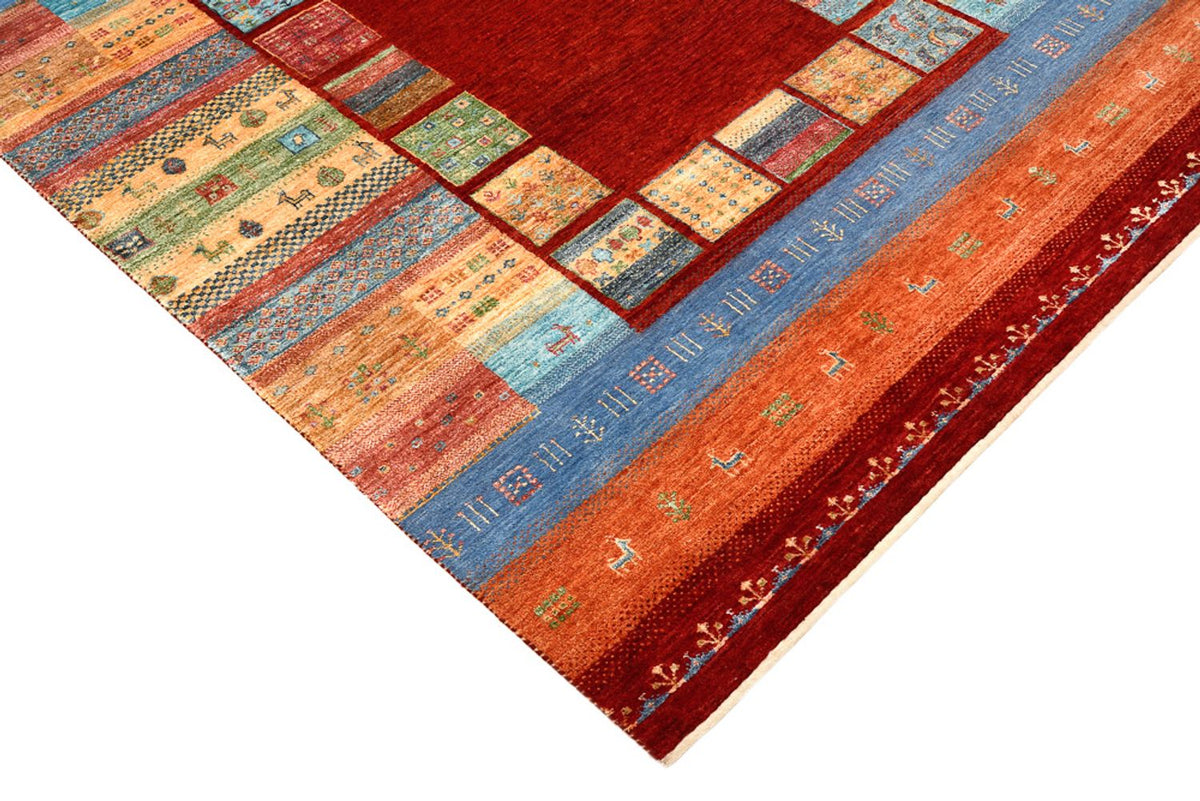 Gabbeh Teppich - Loribaft Indus - 199 x 153 cm - rot