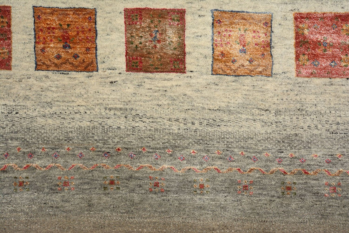 Gabbeh Teppich - Loribaft Indus - 205 x 157 cm - dunkelbeige