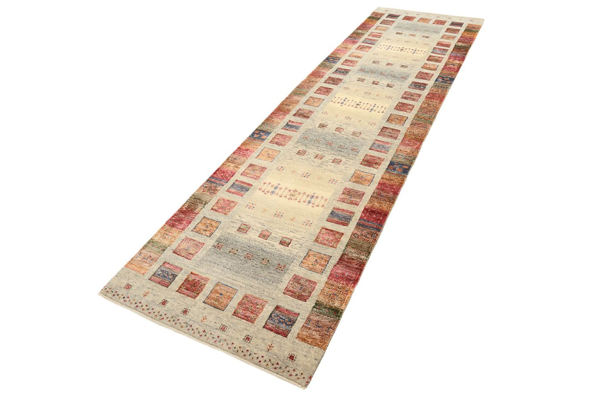 Läufer Gabbeh - Loribaft Indus - 306 x 84 cm - dunkelbeige