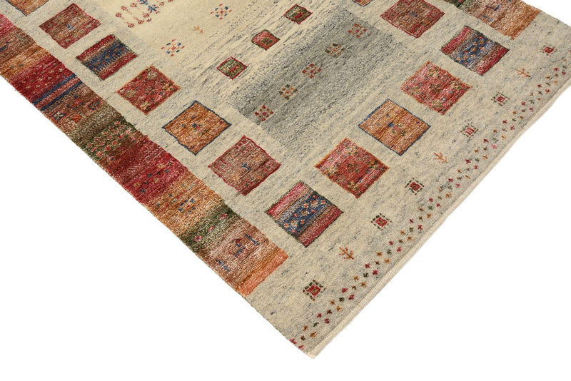 Läufer Gabbeh - Loribaft Indus - 306 x 84 cm - dunkelbeige