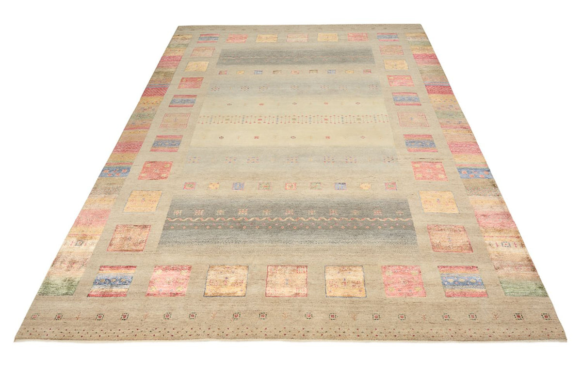 Gabbeh Teppich - Loribaft Indus - 351 x 254 cm - dunkelbeige