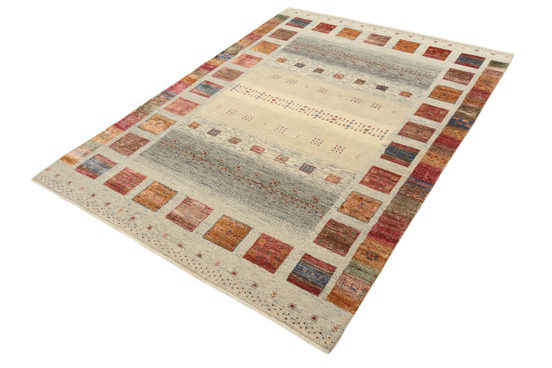 Gabbeh Teppich - Loribaft Indus - 205 x 154 cm - dunkelbeige