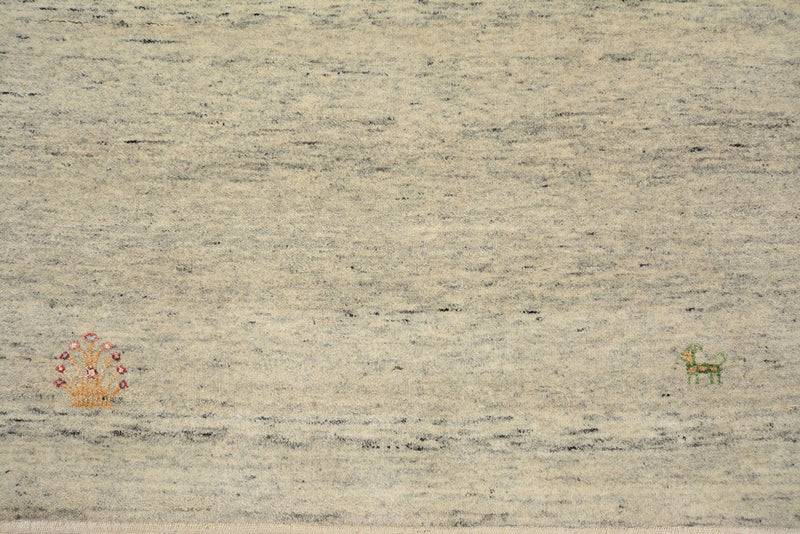 Läufer Gabbeh - Loribaft Indus - 241 x 85 cm - dunkelbeige
