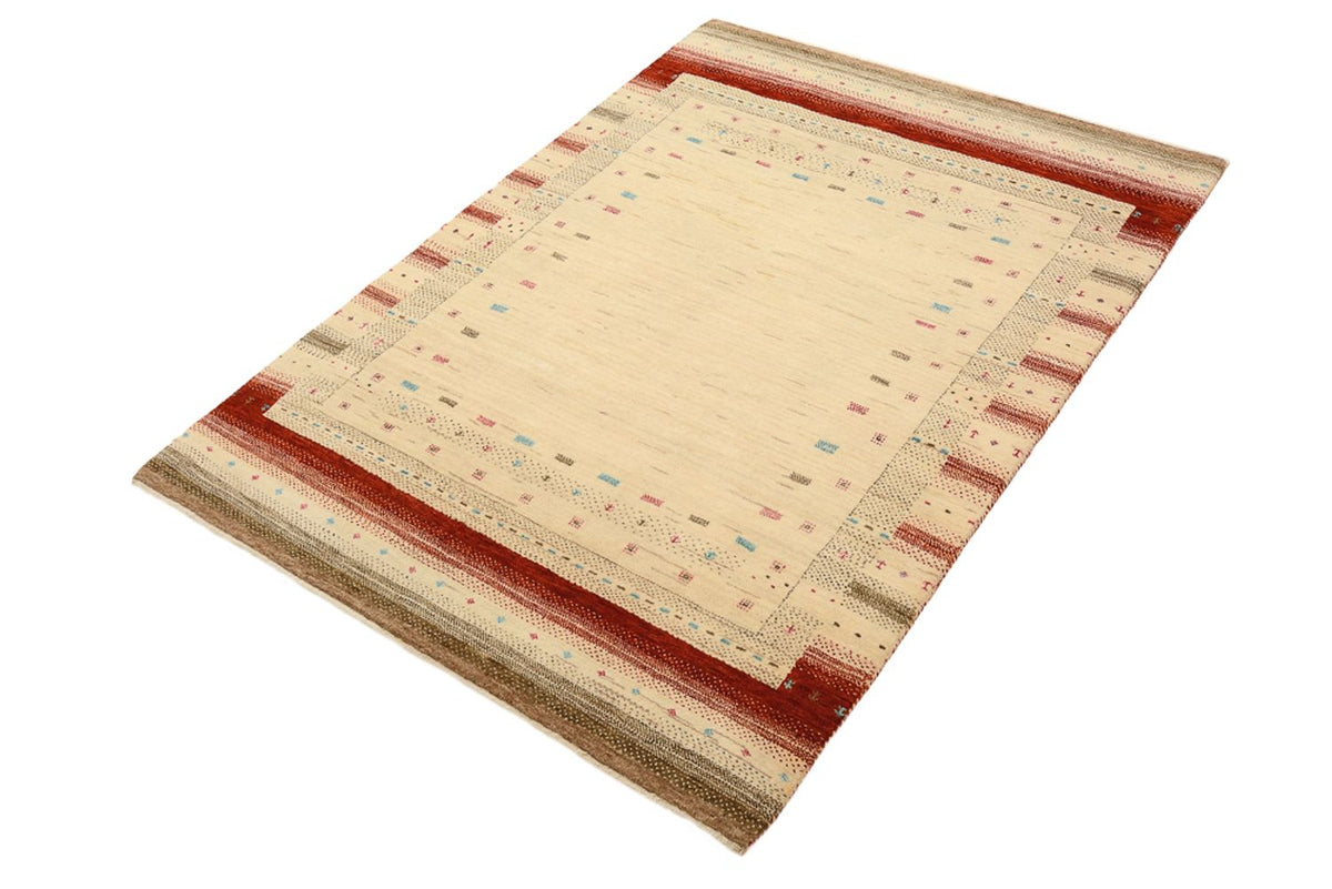 Gabbeh Teppich - Loribaft Indus - 152 x 106 cm - hellbeige
