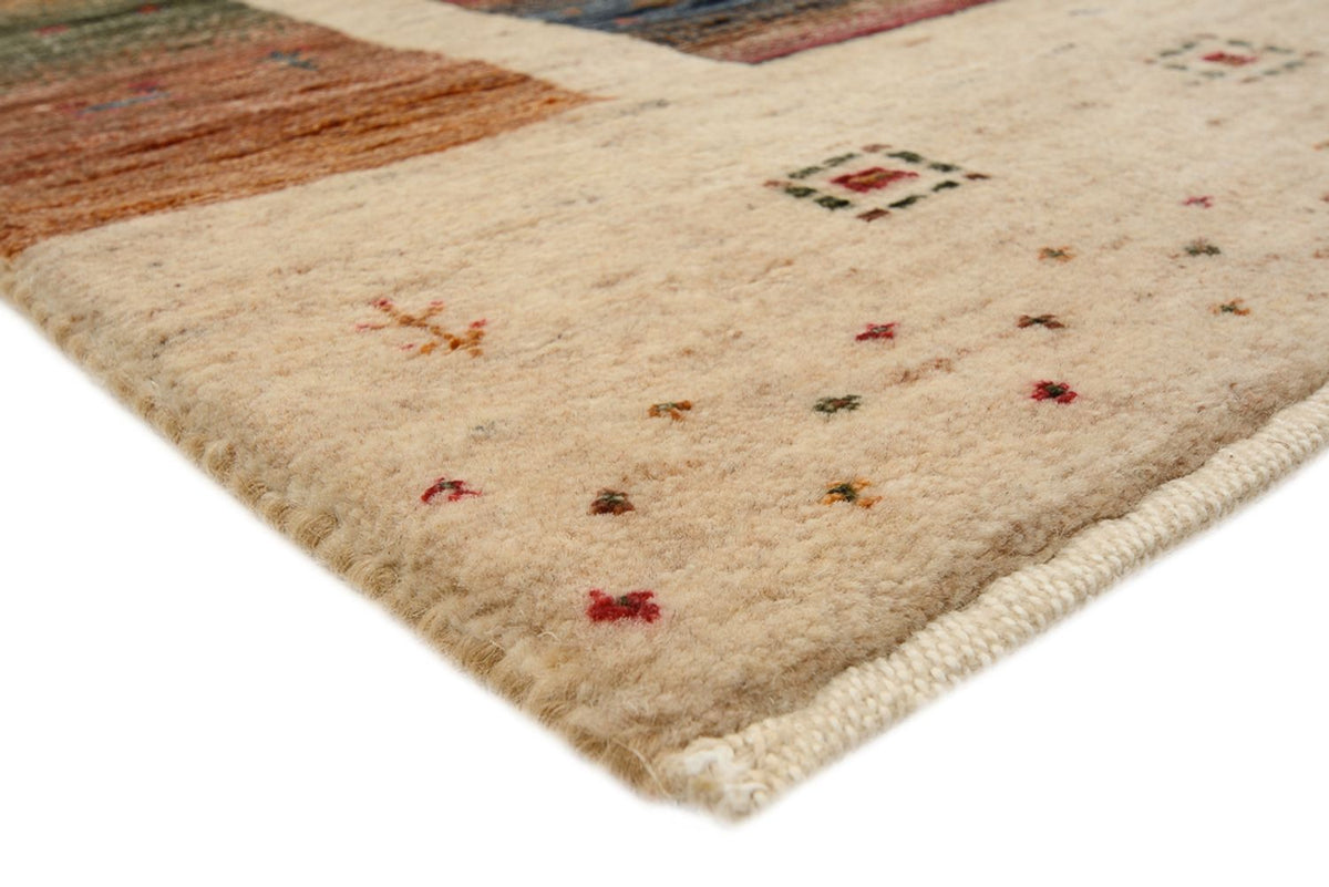 Gabbeh Teppich - Loribaft Indus quadratisch  - 204 x 202 cm - hellbeige
