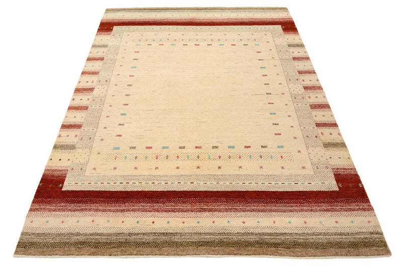 Gabbeh Teppich - Loribaft Indus - 206 x 156 cm - hellbeige