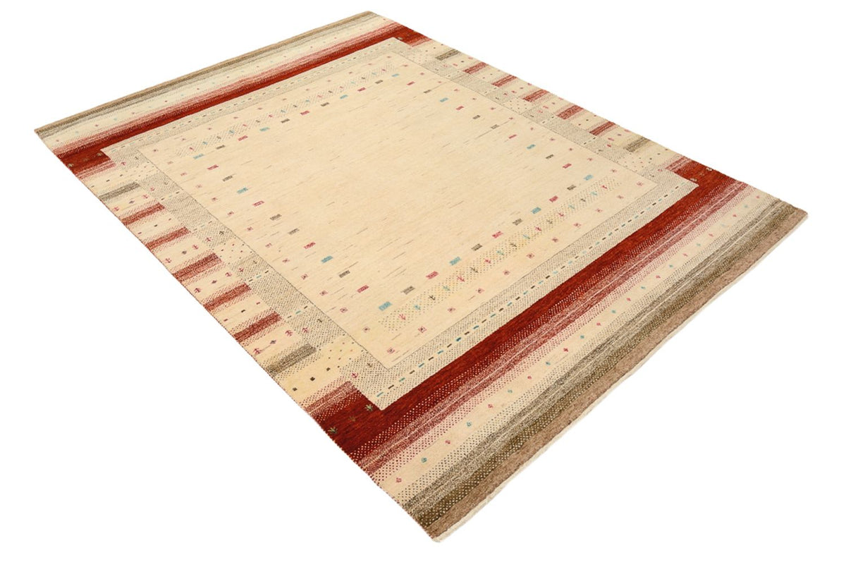 Gabbeh Teppich - Loribaft Indus - 206 x 156 cm - hellbeige