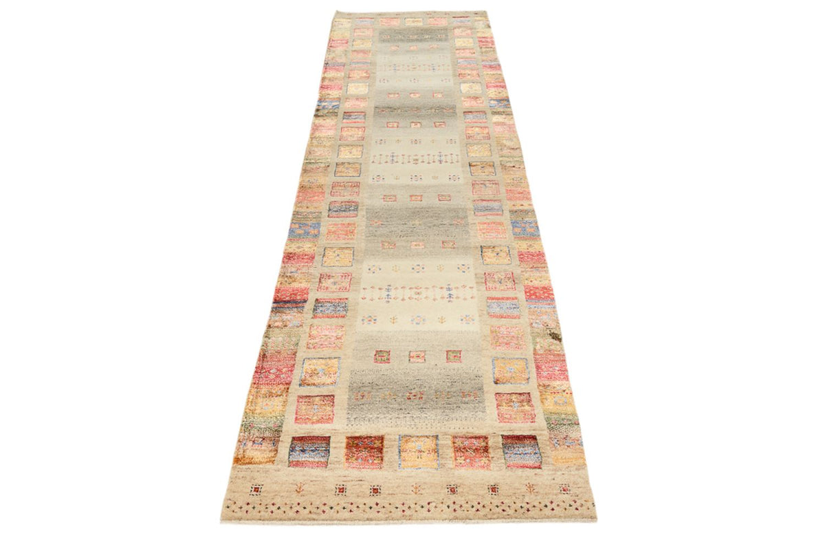 Läufer Gabbeh - Loribaft Indus - 298 x 84 cm - mehrfarbig