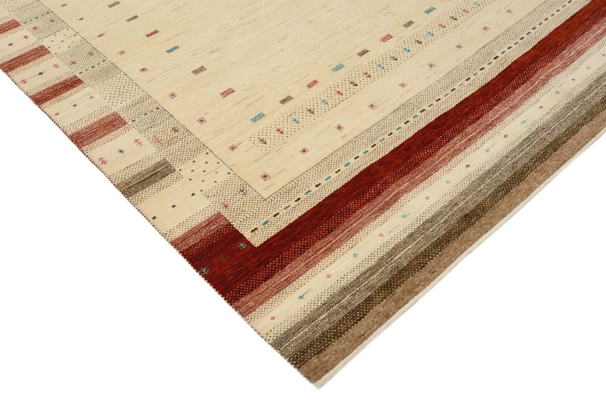 Gabbeh Teppich - Loribaft Indus - 243 x 171 cm - hellbeige