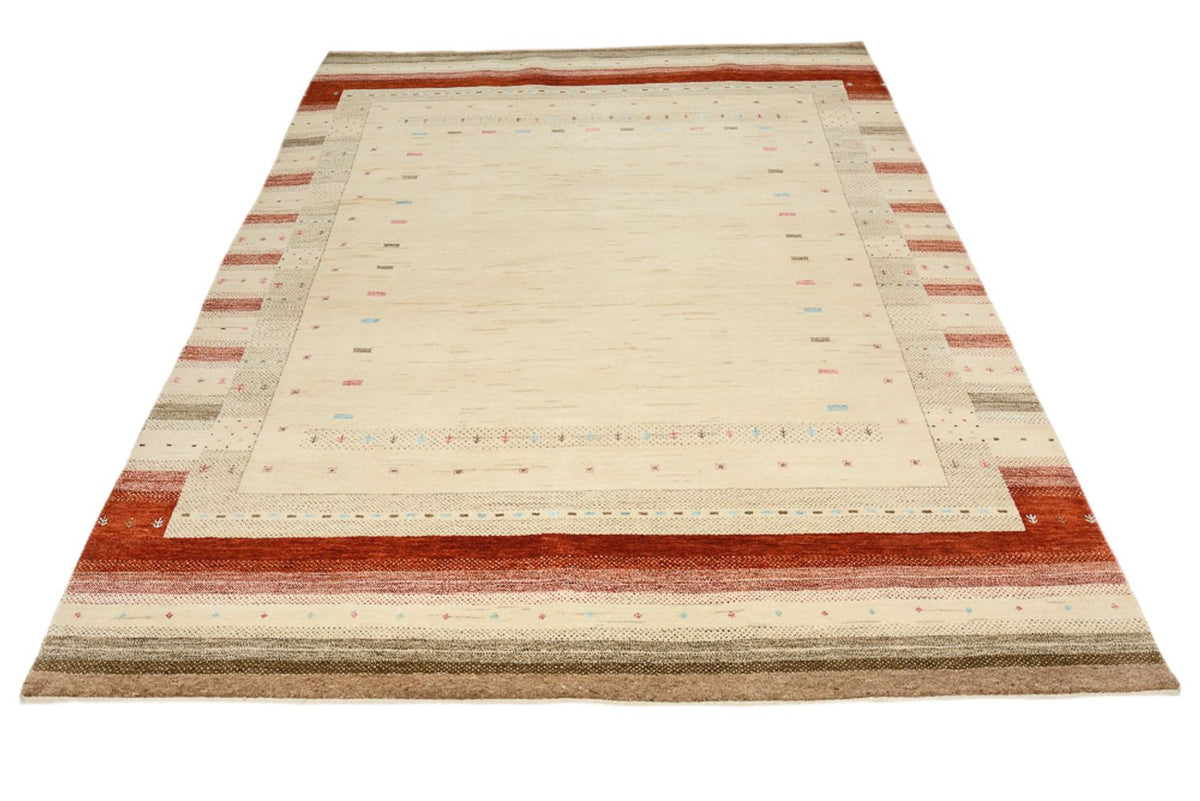 Gabbeh Teppich - Loribaft Indus - 243 x 171 cm - hellbeige