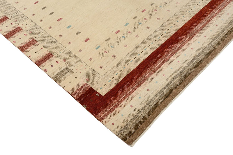 Gabbeh Teppich - Loribaft Indus - 205 x 152 cm - hellbeige