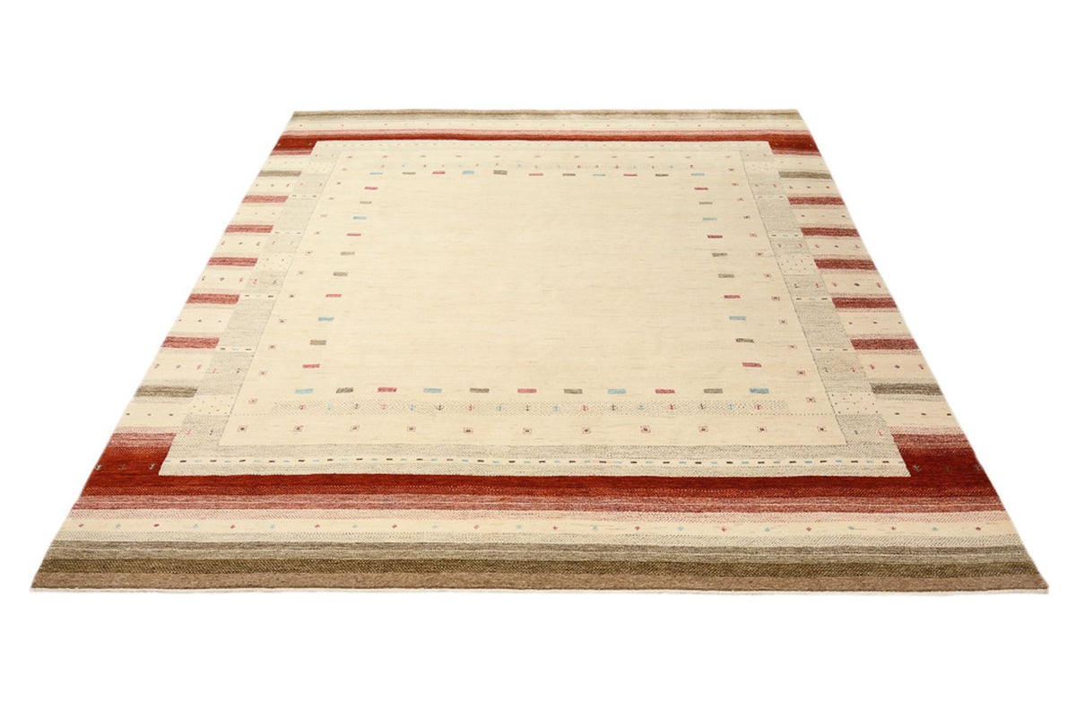 Gabbeh Teppich - Loribaft Indus - 300 x 254 cm - hellbeige