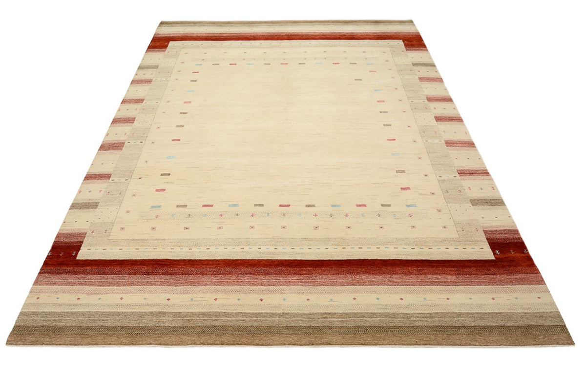 Gabbeh Teppich - Loribaft Indus - 342 x 254 cm - hellbeige