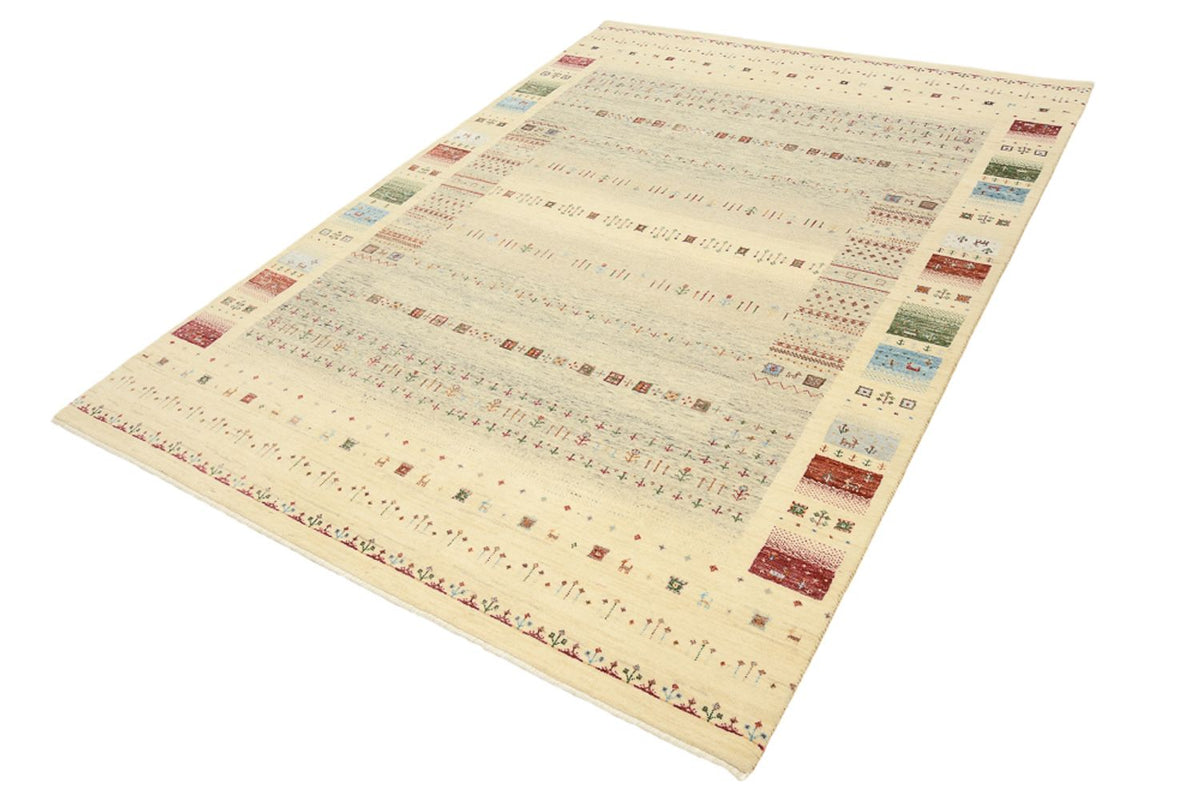 Gabbeh Teppich - Loribaft Indus - 241 x 172 cm - dunkelbeige