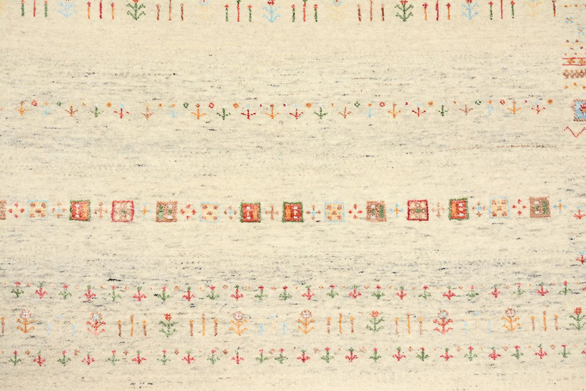Gabbeh Teppich - Loribaft Indus - 241 x 172 cm - dunkelbeige