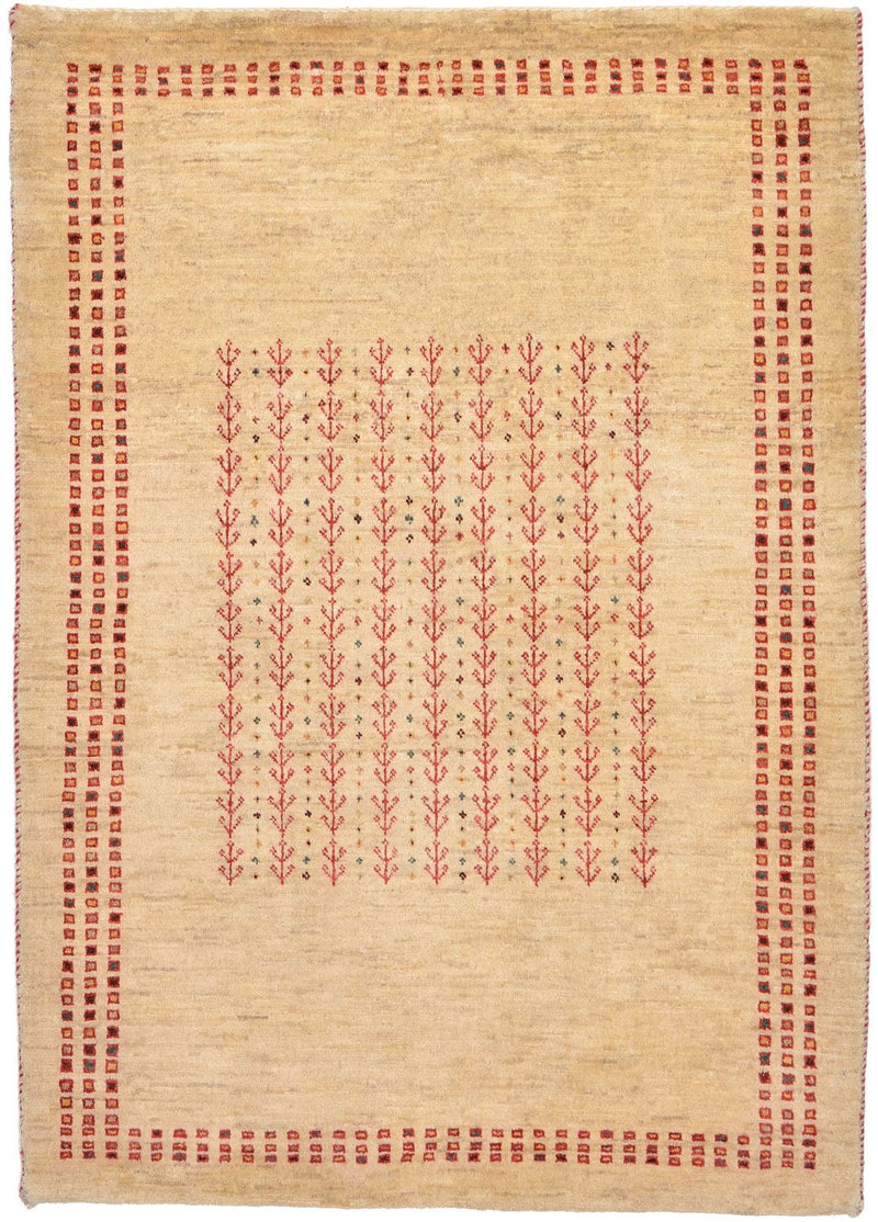 Gabbeh Teppich - Loribaft Perser 119 x 81 cm - natur