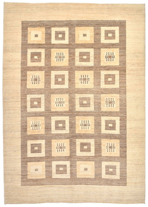 Gabbeh Teppich - Loribaft Perser 384 x 265 cm - hellbraun