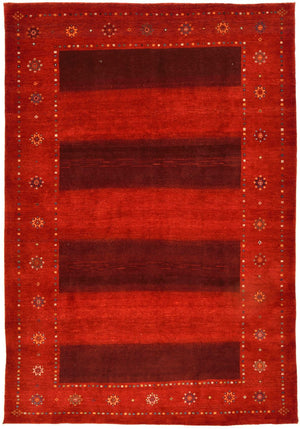 Gabbeh Teppich - Loribaft Perser 332 x 230 cm - rot