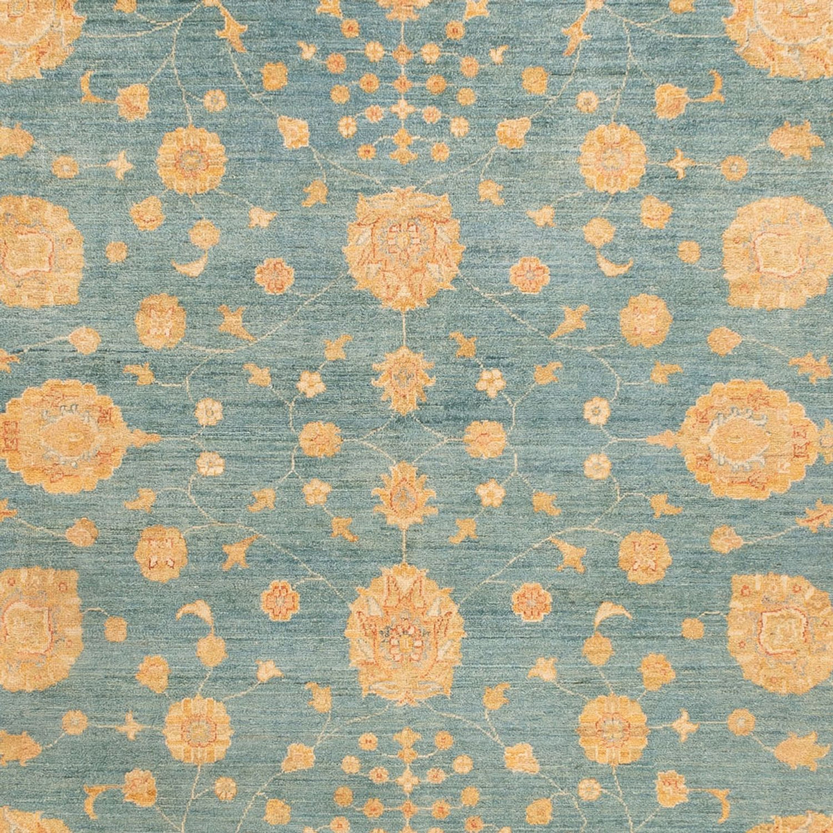 Ziegler Teppich - 353 x 255 cm - blau